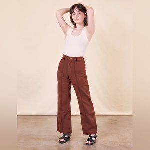 Big Bud Press Petite Western Pants in Fudgesicle Brown (M)